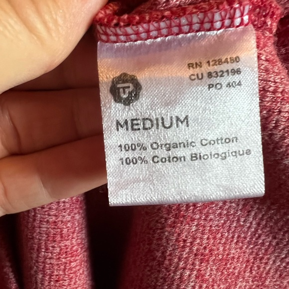 Pact organic cotton long sleeve waffle henley. Size M - Picture 7 of 8